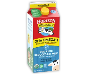 Horizon Organic Reduced Fat Milk With DHA Omega-3