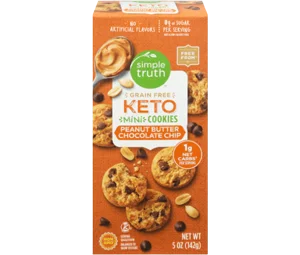 Simple Truth Organic Grain Free Keto Peanut Butter Chocolate Chip Mini Cookies