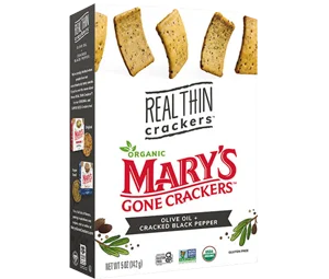 Mary’s Gone Crackers Real Thin Olive Oil + Black Pepper