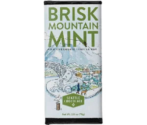 Seattle Chocolate Brisk Mountain Mint Truffle Bar