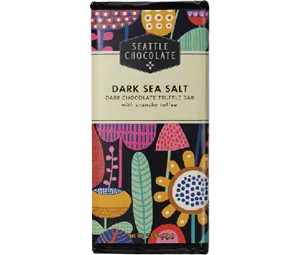 Seattle Chocolate Dark Sea Salt Toffee Truffle Bar