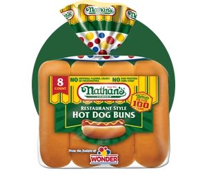 Wonderbread Wonder Nathan's Hot Dog Buns