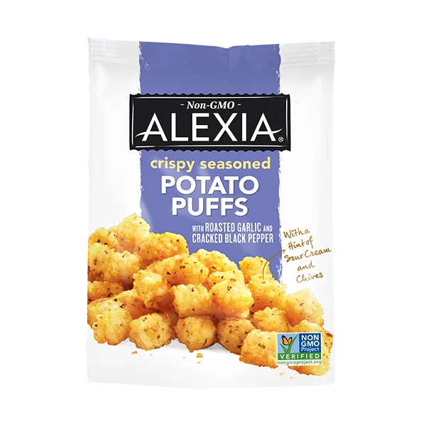 Alexia Foods Crispy Seasoned Potato Puffs With Roasted Garlic & Cracked Black Pepper