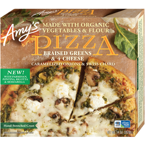 Amy's Kitchen Braised Greens & 4 Cheese Pizza