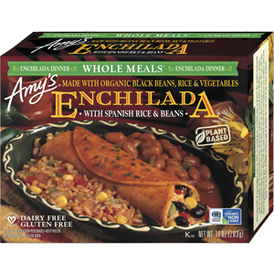 Amy's Kitchen Enchilada With Spanish Rice & Beans Meal