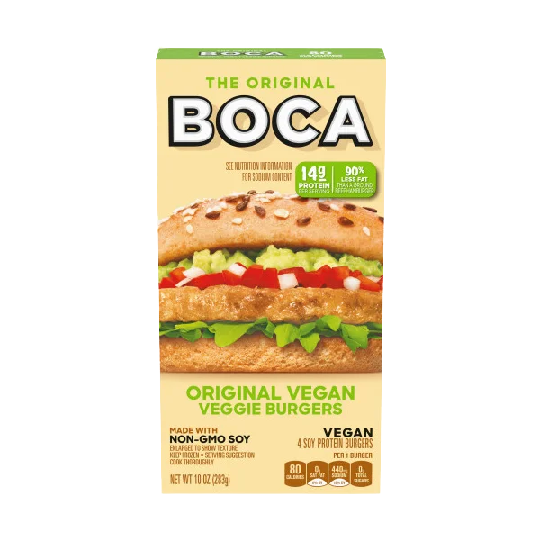Boca Burger Non-GMO Soy Original Vegan Veggie Burgers