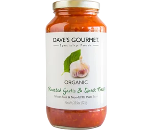 Dave's Gourmet Organic Roasted Garlic & Sweet Basil Pasta Sauce