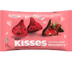 Hersheys KISSES Chocolate Dipped Strawberry Candy