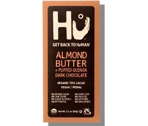 Hu kitchen Almond Butter + Puffed Quinoa Dark Chocolate