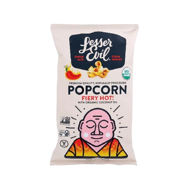 Lesser Evil Organic Popcorn Fiery Hot