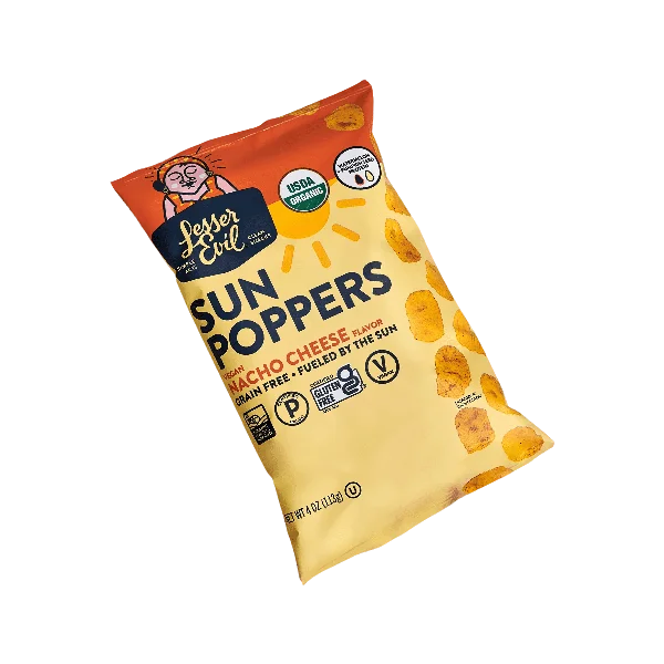 Lesser Evil Sun Poppers Vegan Nacho Cheese