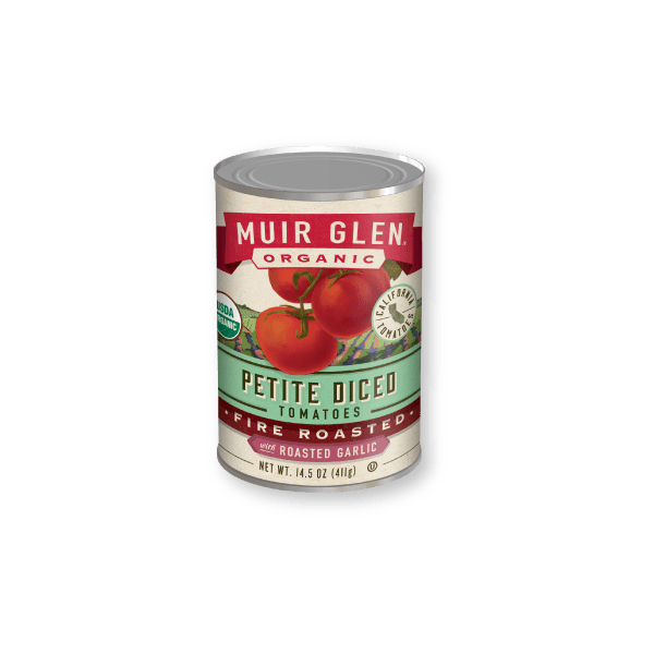 Muir Glen Fire Roasted Petite Diced Tomatoes With Roasted Garlic