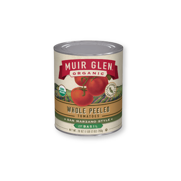 Muir Glen Whole Peeled Tomatoes San Marzano Style With Basil