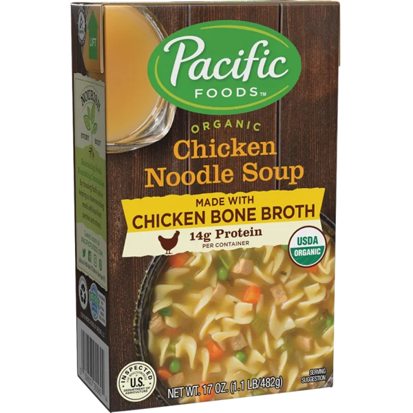 Pacific Foods Organic Chicken Noodle Soup with Chicken Bone Broth