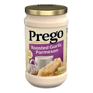 Prego Alfredo Pasta Sauce with Roasted Garlic and Parmesan Cheese