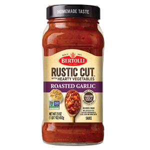 Bertolli Rustic Cut™ Roasted Garlic Marinara with Garden Vegetables Sauce