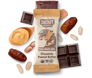 Skout Organic Chocolate Peanut Butter Kids Bar