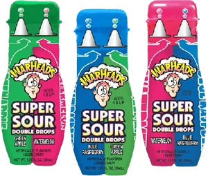 Warheads Super Sour Double Drops Liquid Candy