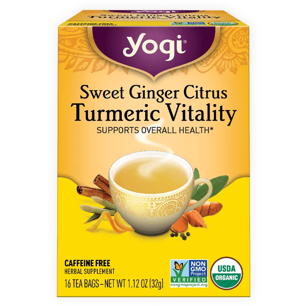 Yogi Tea Sweet Ginger Citrus Turmeric Vitality Tea