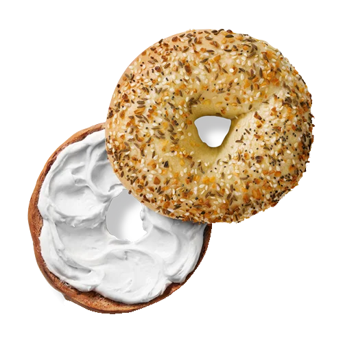 Caribou Coffee Everything Bagel with Cream Cheese