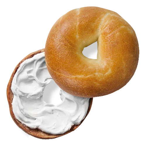 Caribou Coffee Plain Bagel with Cream Cheese