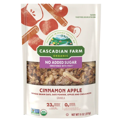 Cascadian Farm No Added Sugar Cinnamon Apple Granola