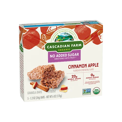 Cascadian Farm No Added Sugar Cinnamon Apple Chewy Bars