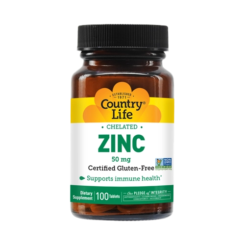 Country Life Vitamins Chelated Zinc 50 mg