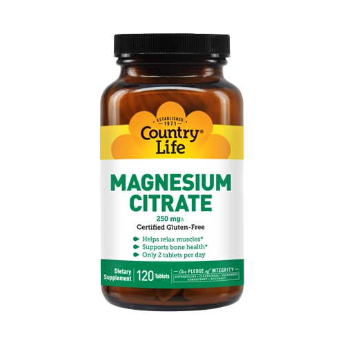 Country Life Vitamins Magnesium Citrate 250mg