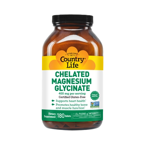 Country Life Vitamins Chelated Magnesium Glycinate