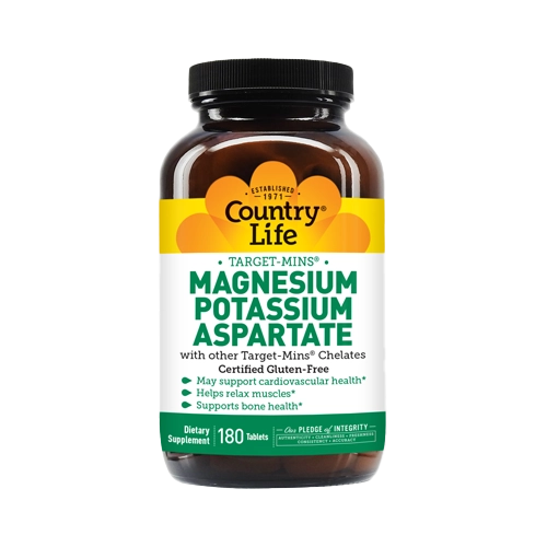 Country Life Vitamins Target-Mins® Magnesium Potassium Aspartate