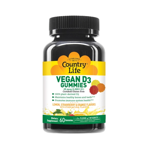 Country Life Vitamins Vegan D3 Gummies