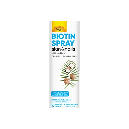 Country Life Vitamins Biotin Spray Tropical Coconut