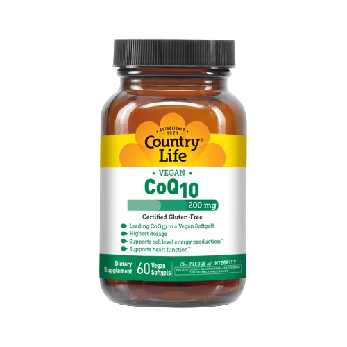 Country Life Vitamins Vegan CoQ10 200 mg