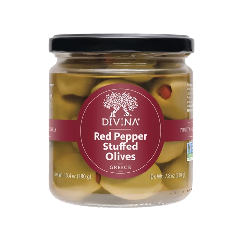 Divina Red Pepper Stuffed Olives