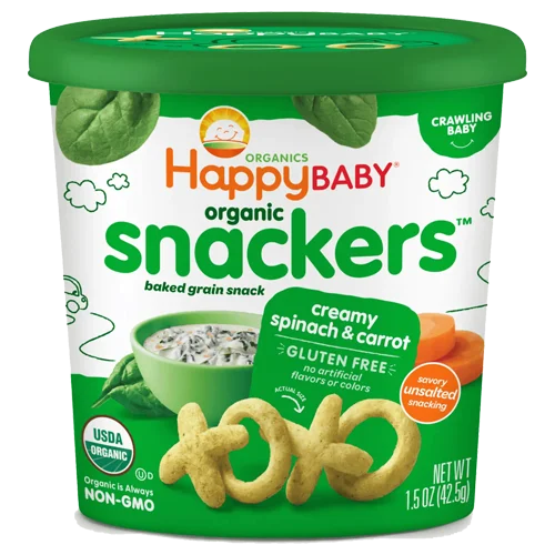 Happy Family Organics Creamy Spinach & Carrot Snackers