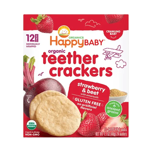Happy Family Organics Strawberry & Beet with Amaranth Teether Crackers