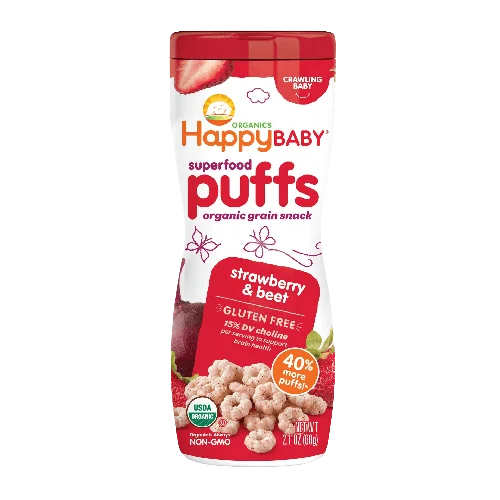 Happy Family Organics Strawberry & Beet Puffs