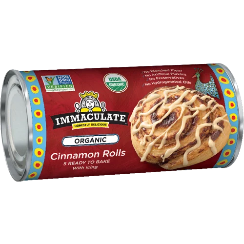 Immaculate Baking Organic Cinnamon Rolls with Icing