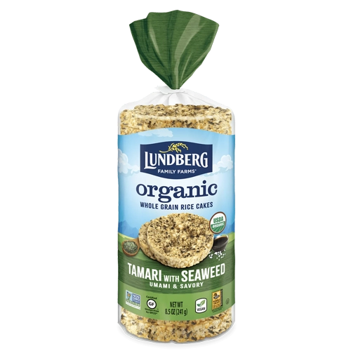 Lundberg Family Farms Organic Tamari With Seaweed Rice Cakes