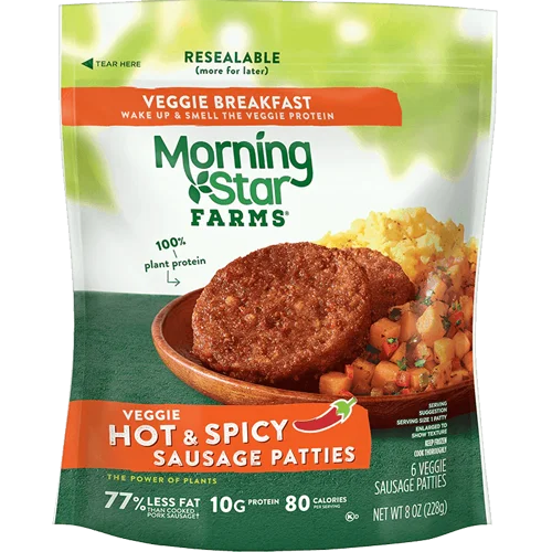 Morningstar Farms Veggie Hot & Spicy Sausage Patties