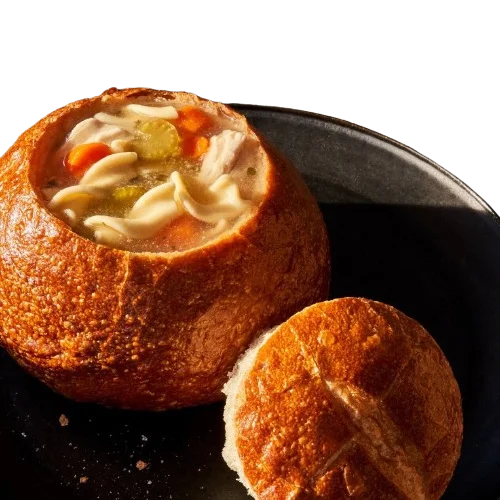 Panera Bread Homestyle Chicken Noodle Soup Bread Bowl