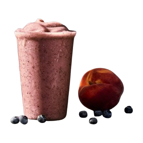 Panera Bread Peach & Blueberry Smoothie with Almondmilk