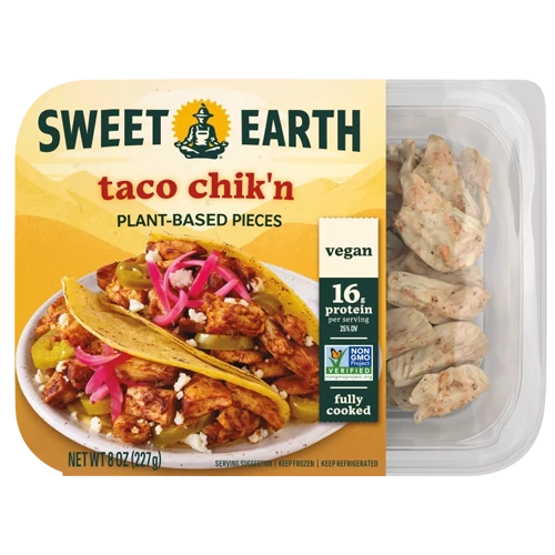 Sweet Earth Foods Seasoned Plant-Based Shredded Taco Chik'n