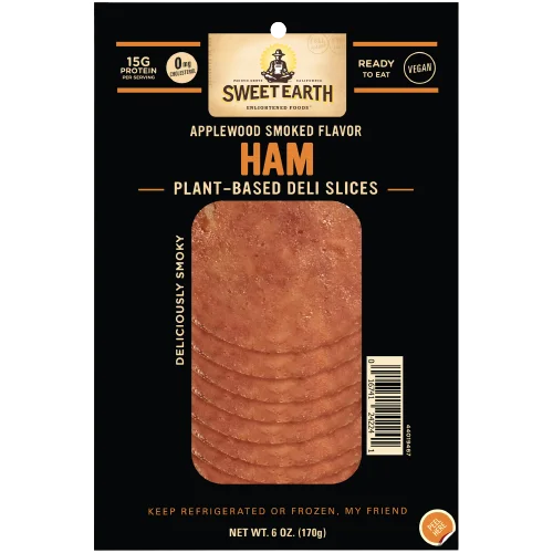 Sweet Earth Foods Applewood Smoked Flavor Ham Deli Slices