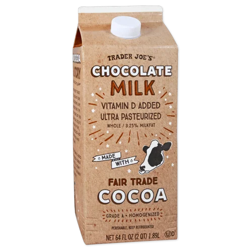 Trader Joes Chocolate Milk made with Fair Trade Cocoa