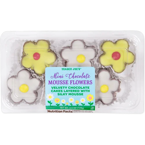 Trader Joes Mini Chocolate Mousse Flowers