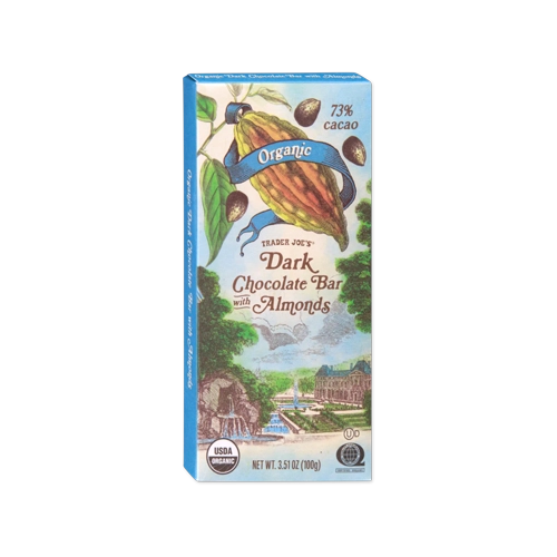 Trader Joes Organic Dark Chocolate Bar with Almonds