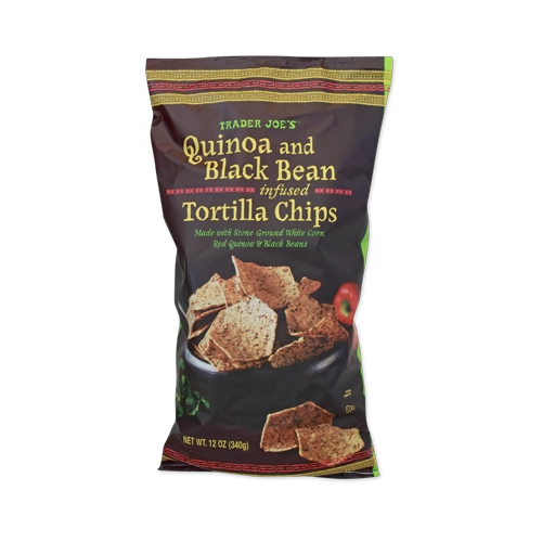 Trader Joes Quinoa and Black Bean infused Tortilla Chips