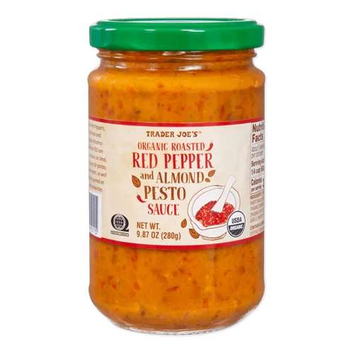 Trader Joes Organic Roasted Red Pepper and Almond Pesto Sauce